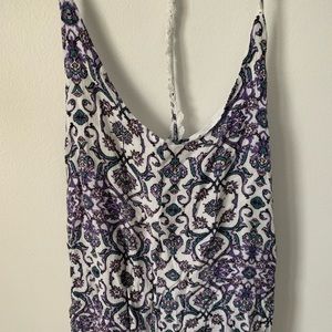 Kendall and Kylie floral open back romper